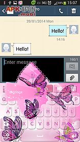 pink butterflies keyboard