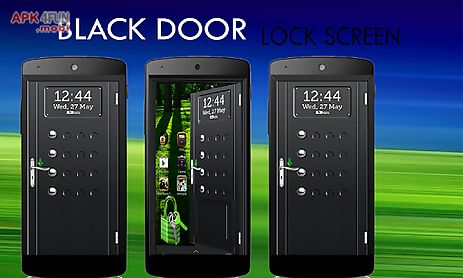 black door screen lock