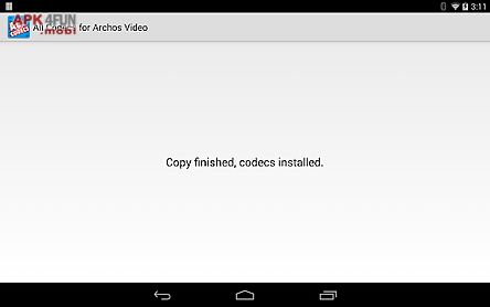 all codecs for archos video