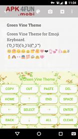 green vine emoji keyboard skin