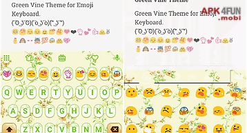 Green vine emoji keyboard skin