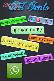 cool fonts for whatsapp & sms
