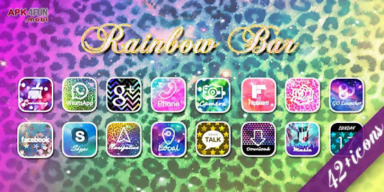 rainbow bar go launcher theme
