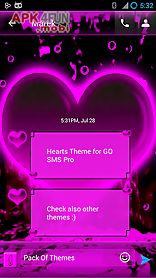 hearts theme for go sms pro