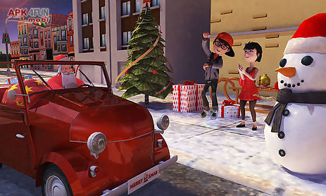christmas 3d santa car parking