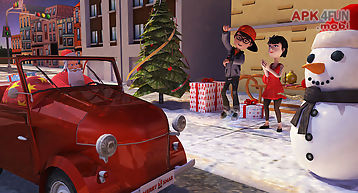 Christmas 3d santa car parking