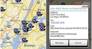 Diners and drive-ins on map