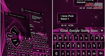 Go keyboard pink neon theme