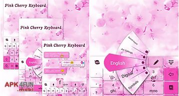 Pink cherry go keyboard theme