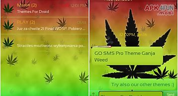 Theme weed ganja for go sms