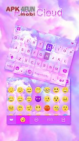 pink cloud kika keyboard theme