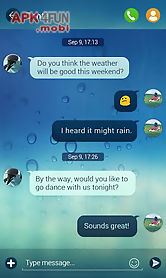 (free) go sms pro rainy theme