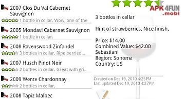 Wine - list, ratings & cellar