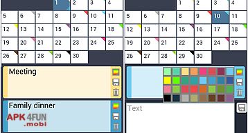 Calendar with colors