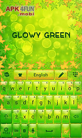 glowy green go keyboard theme