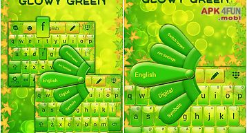 Glowy green go keyboard theme