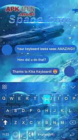 space blue kika keyboard theme