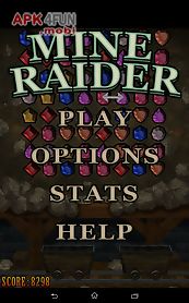mine raider match 3 gems