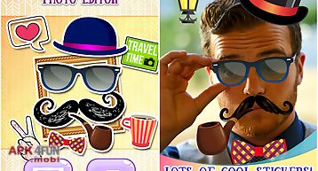 Hipster stickers photo editor