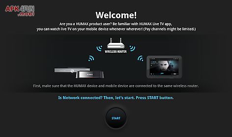 humax live tv for tablet
