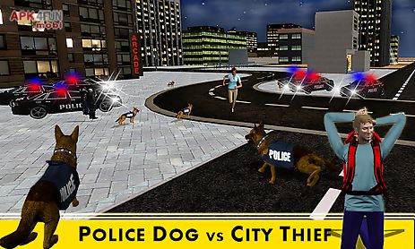 police dog crime city chase