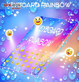 rainbow keyboard with emojis