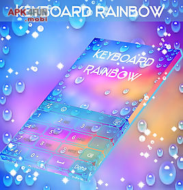 rainbow keyboard with emojis