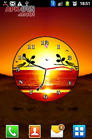 sunset analog clock
