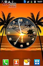 sunset analog clock
