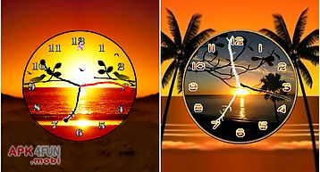 Sunset analog clock