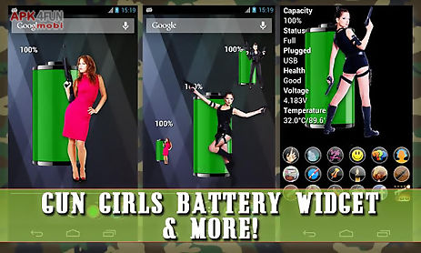 gun girls battery widget