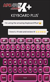keyboard plus neon pink