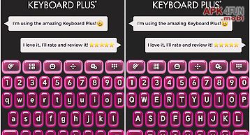 Keyboard plus neon pink