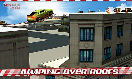 crazy car roof jumping 3d
