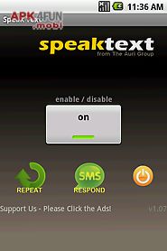 speak text - safe driving app