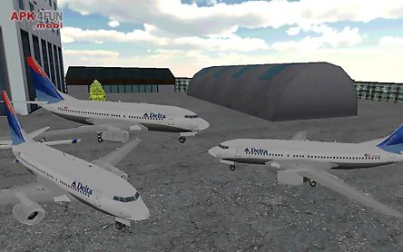 airport 3d airplane parking