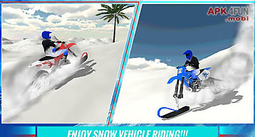 Winter snowmobile 3d simulator