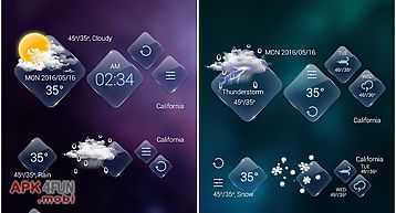 Clear glass go weather widget