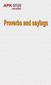 proverbs and sayings