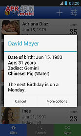 birthdays for android