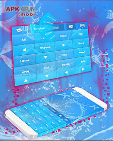 water blue keyboard go