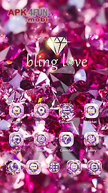 bling love go launcher theme
