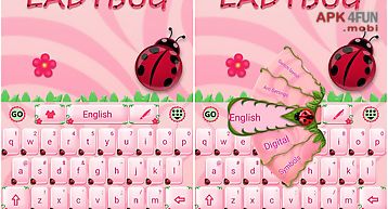 Cute ladybug go keyboard theme