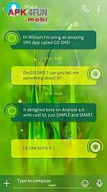 go sms pro grass theme