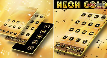 Neon gold theme go launcher