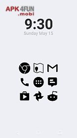 stamped black icons