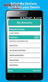smart resume builder / cv free