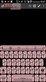 keyboard theme metallic pink