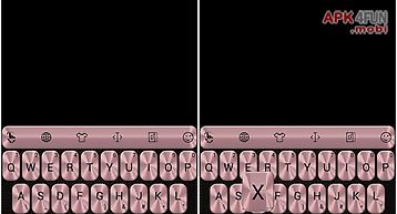 Keyboard theme metallic pink