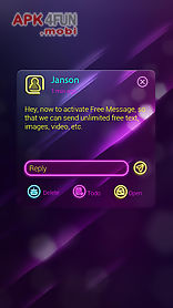 (free) go sms neon light theme